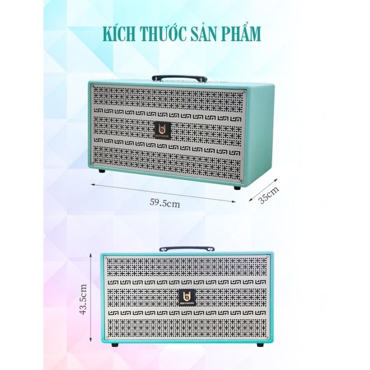 Loa kéo Best Sound M8 Pro bluetooth karaoke xách tay kèm 2 micro không dây [BH 1 năm]