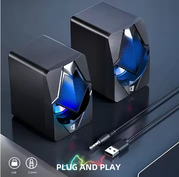 Loa vi tính 3.5 JERTECH S8 mẫu loa có led siêu đẹp
