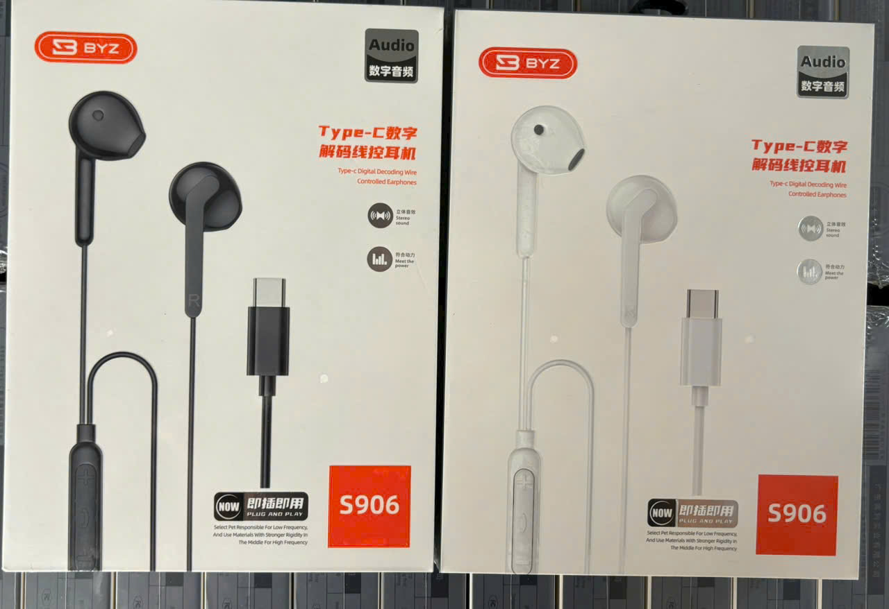 Tai nghe có dây type-c BYZ S906 chính hãng [BH 6 tháng]