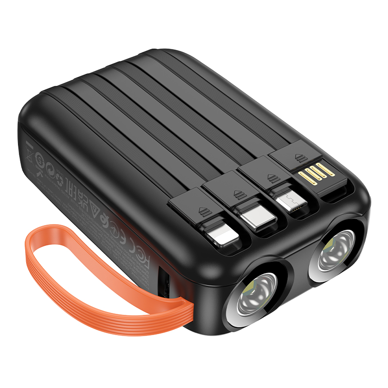 Pin sạc dự phòng Borofone BJ60 10.000mAh kèm cáp sạc liền pin kiêm đèn pin siêu sáng [BH: 1 NĂM]