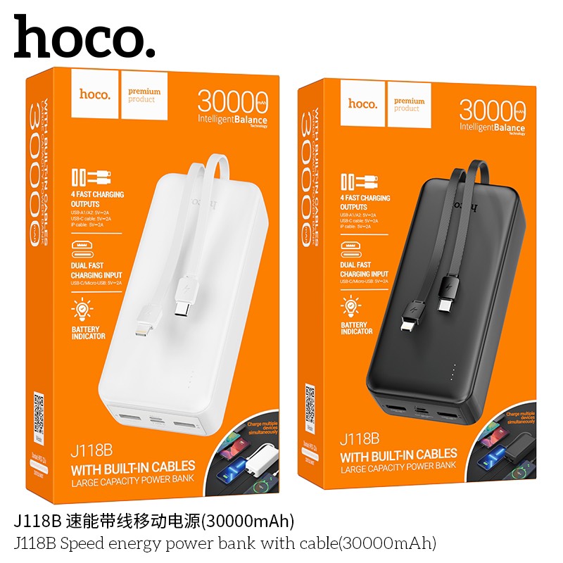 Sạc dự phòng Hoco J118B 30000mAh chính hãng [ BH 1 NĂM] / pktn sale