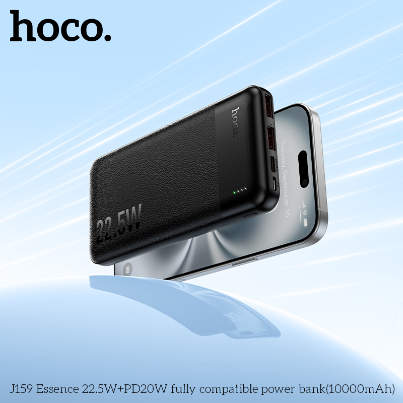 Pin sạc nhanh 22.5w HOCO J159 10.000mAh dự phòng PD 20w chính hãng [BH 1 năm]