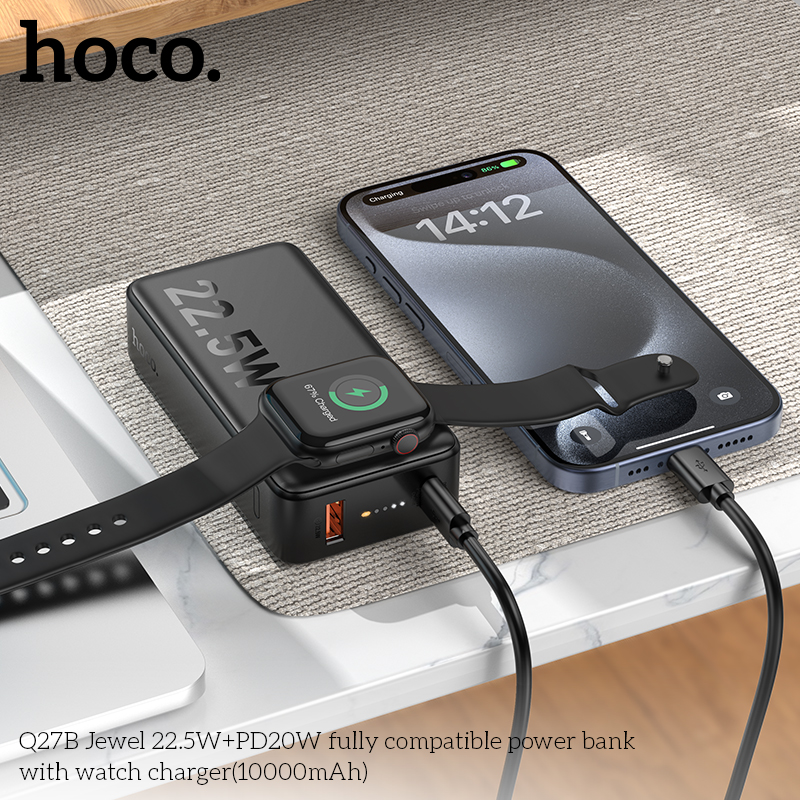 Pin sạc nhanh không dây 22.5w HOCO Q27B 10.000mAh dự phòng chính hãng [BH: 1 NĂM]