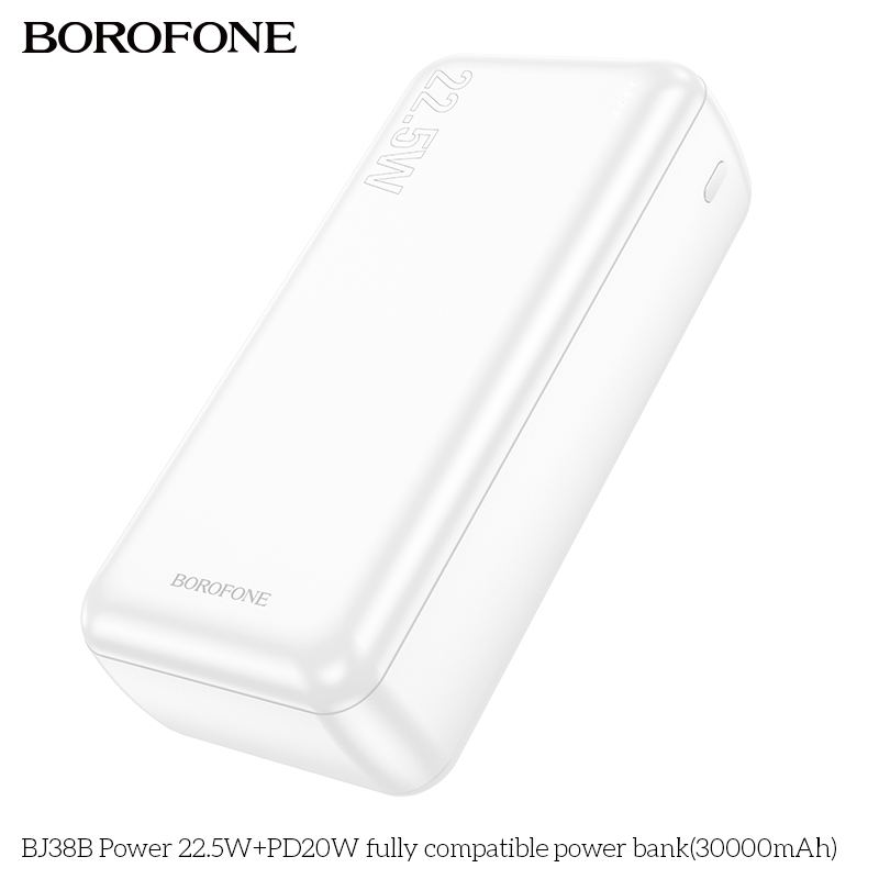 Pin sạc nhanh 22.5W Borofone BJ38B 30.000mAh dự phòng chính hãng [BH 1 NĂM]