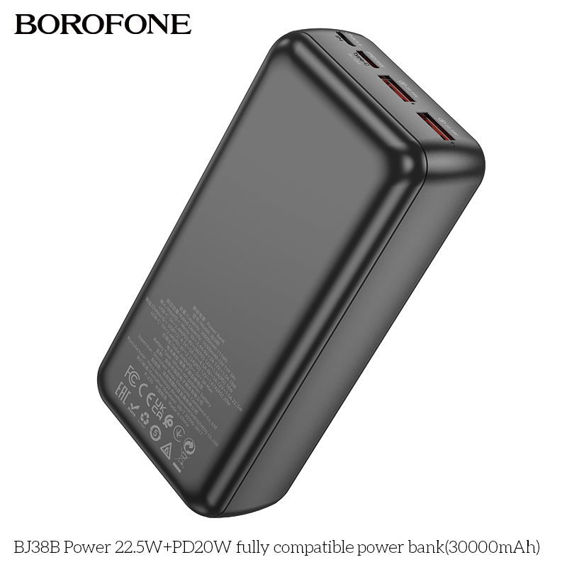 Pin sạc nhanh 22.5W Borofone BJ38B 30.000mAh dự phòng chính hãng [BH 1 NĂM]