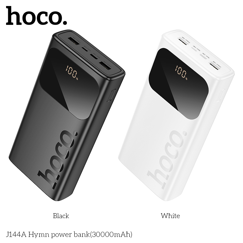 Pin sạc dự phòng HOCO J144A dung lượng 30.000mAh có màn hình LCD hiển thị phần trăm pin chính hãng [BH 1 Năm]