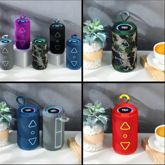 Loa bluetooth T&G TG-656 loa mẫu tròn dài cầm tay có dây đeo kèm đèn led siêu đẹp [BH 6 Tháng]