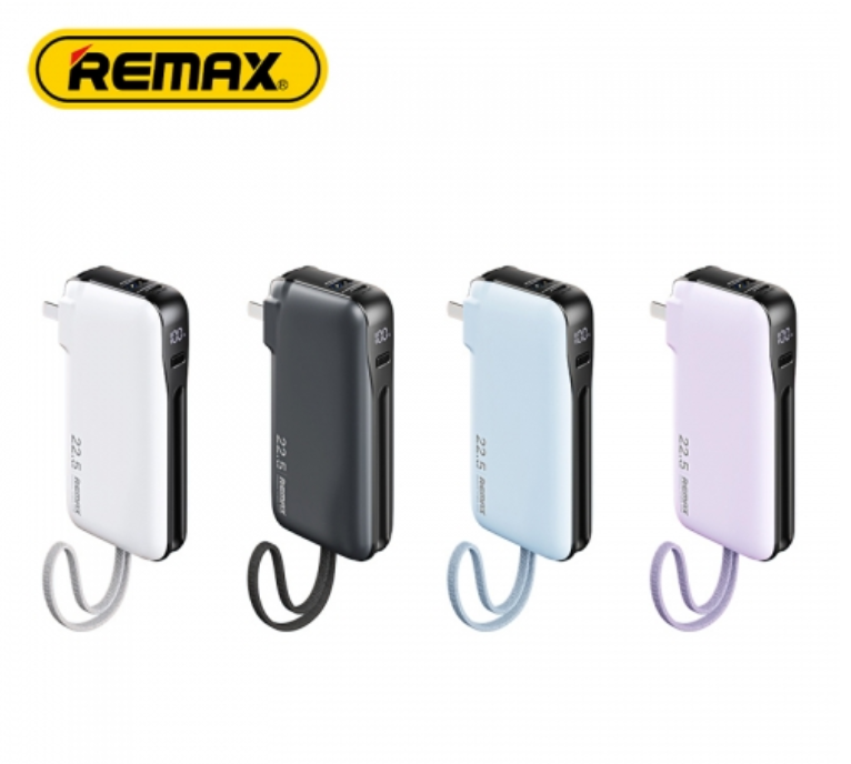 Pin sạc nhanh 22.5w Remax RPP-35 10.000mAh dự phòng PD QC3.0 kèm cáp liền pin, ghim sạc ổ điện chính hãng [BH 1 năm]