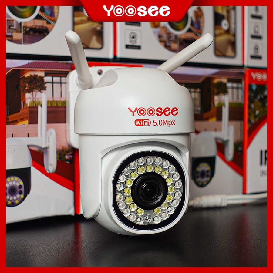 Camera IP wifi ngoài trời C16T / D16AT / C28 CÓ CỔNG LAN Hộp trắng YOOSEE 5.0Mpx 16LED (Xoay ngoài trời) [BH 6 tháng]