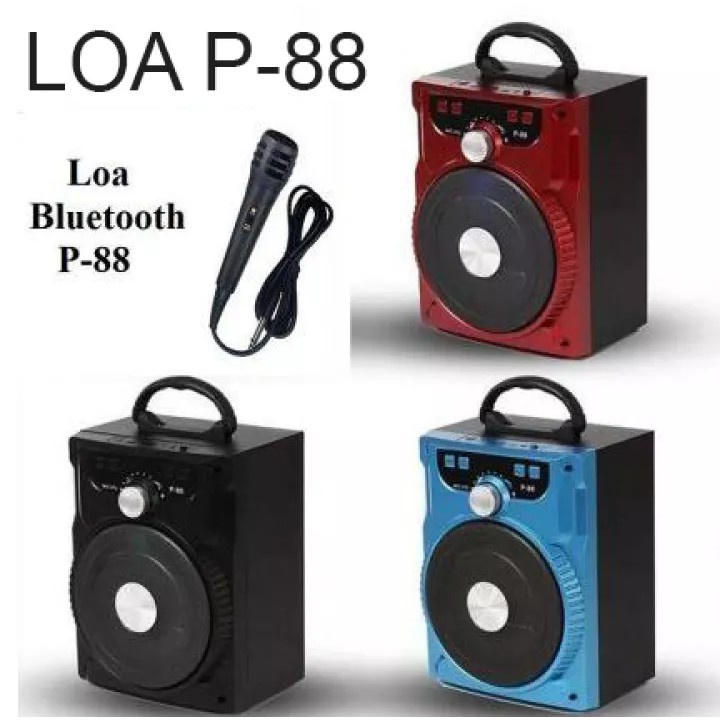 Loa bluetooth karaoke KIOMIC P88 / P89 chính hãng KÈM MICRO CÓ DÂY RỜI [BH 6 tháng]