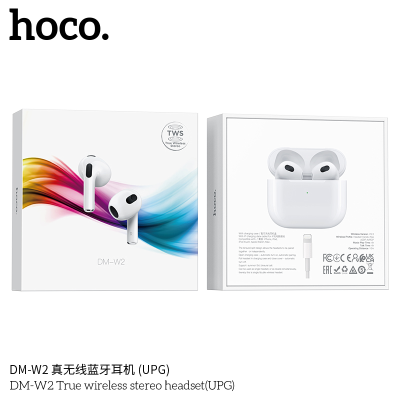 Tai nghe bluetooth V5.3 HOCO DM-W2 chính hãng, kiểu dáng Airpods Pro3 true wireless stereo headset [BH 1 năm]
