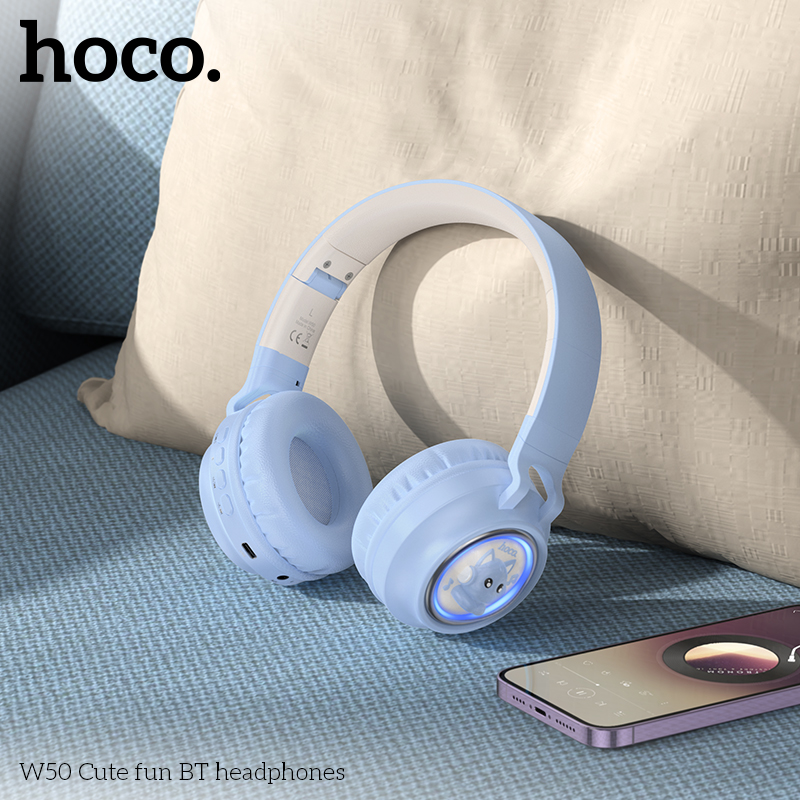 Tai nghe Bluetooth Hoco W50 Headphone chụp tai kiểu dáng cute chính hãng [BH: 1 NĂM]