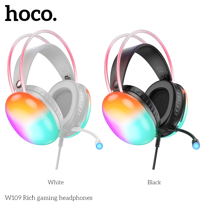 Tai nghe Headphone Chụp tai Gaming HOCO W109 Rich có dây chính hãng [BH 1 NĂM]