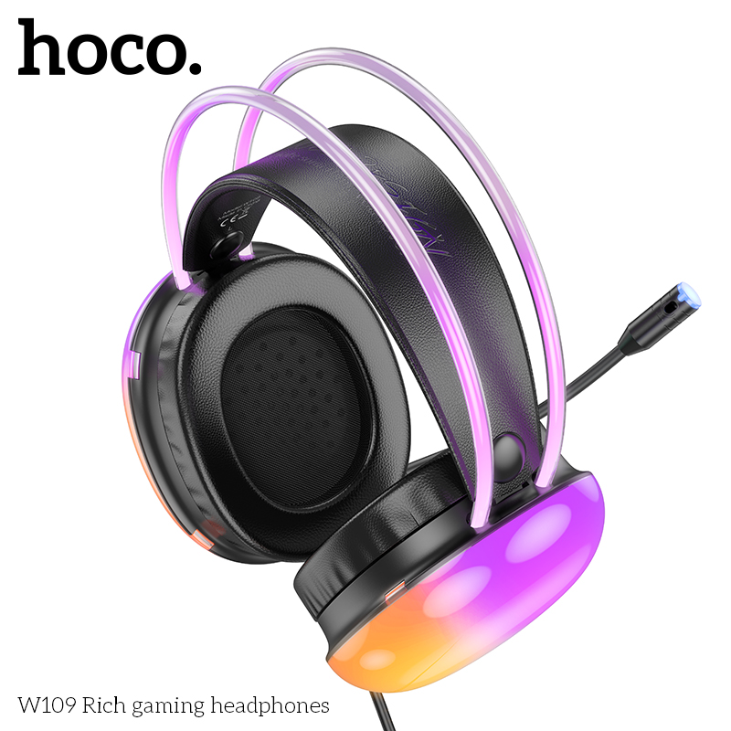 Tai nghe Headphone Chụp tai Gaming HOCO W109 Rich có dây chính hãng [BH 1 NĂM]