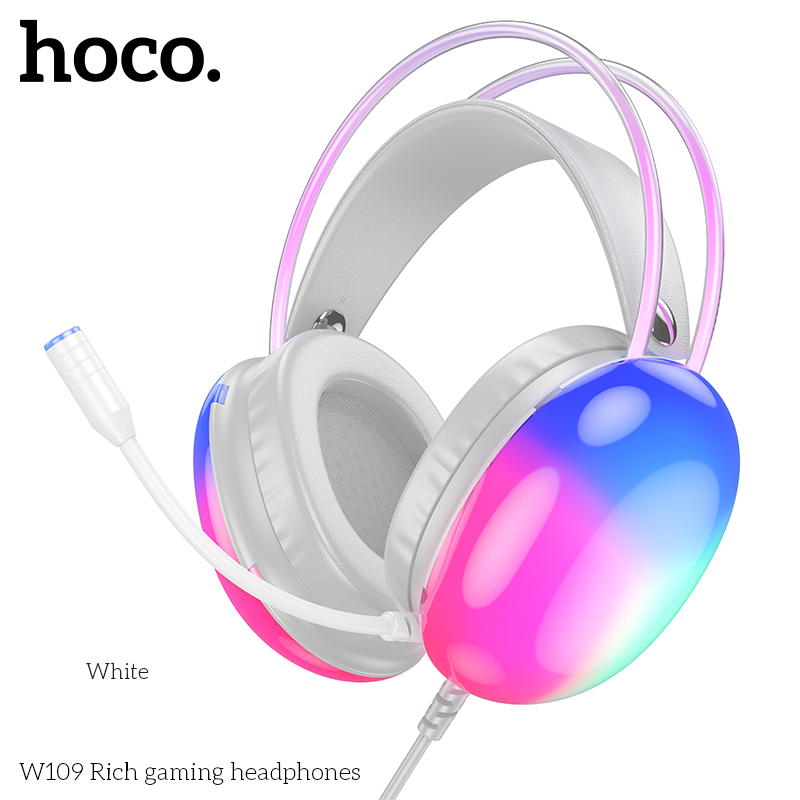 Tai nghe Headphone Chụp tai Gaming HOCO W109 Rich có dây chính hãng [BH 1 NĂM]