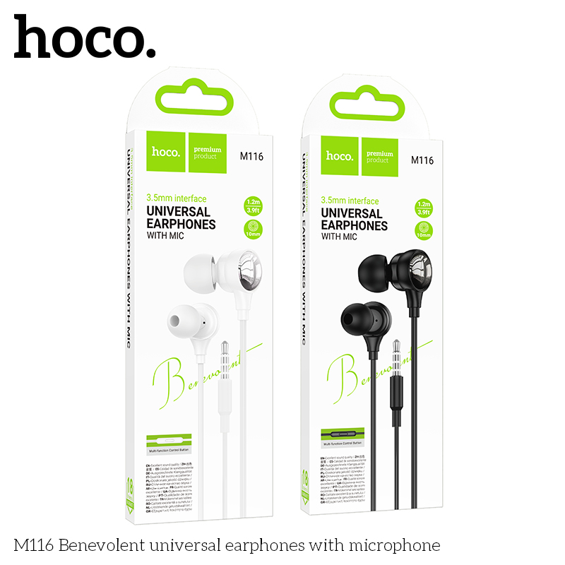Tai nghe đa năng Benevolent có micro Hoco M116 chân 3.5