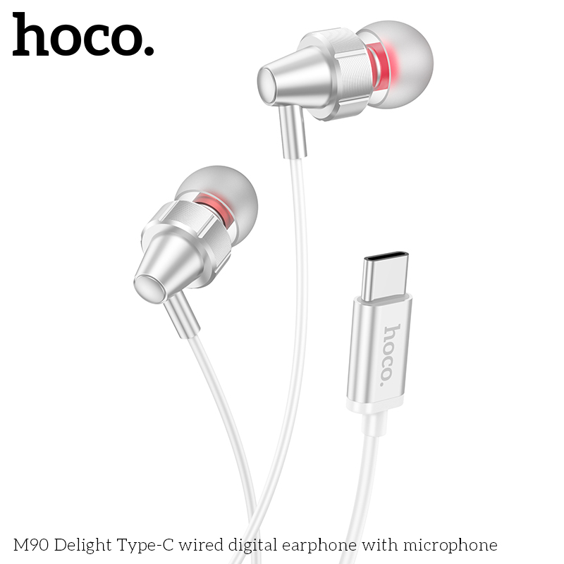 Tai nghe có dây type-c HOCO M90 Delight chính hãng [Bh 1 năm]