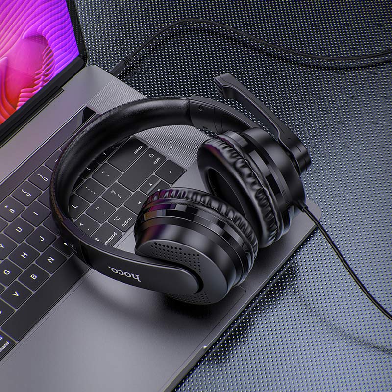 Tai nghe Headphone Chụp tai Gaming HOCO W103 có dây 3.5 chính hãng [BH 1 NĂM]
