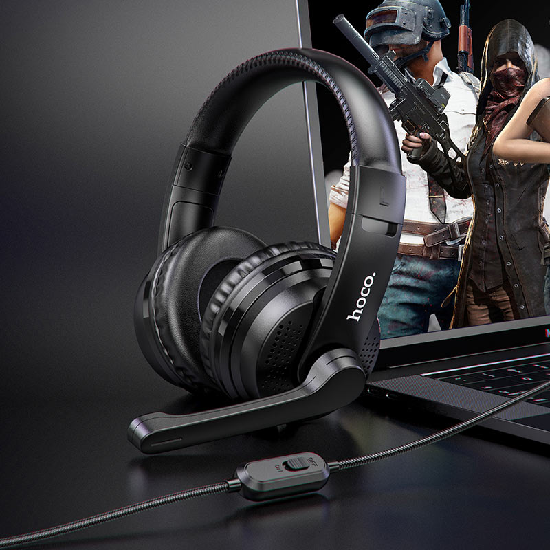 Tai nghe Headphone Chụp tai Gaming HOCO W103 có dây 3.5 chính hãng [BH 1 NĂM]