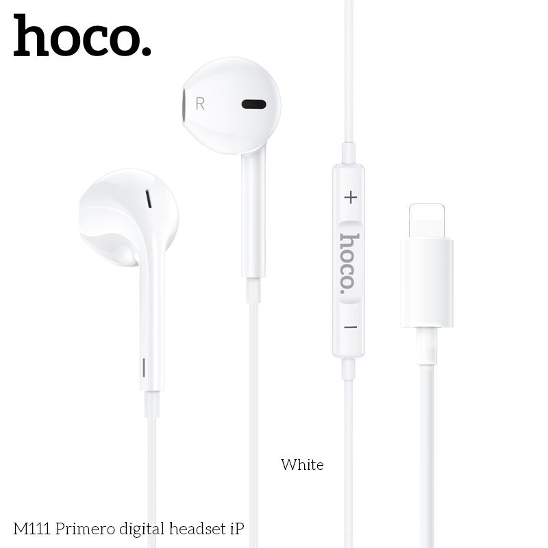 Tai nghe có dây lightning HOCO M111 (ko cần kết nối bluetooth) cho iPhone chính hãng [BH 1 năm]