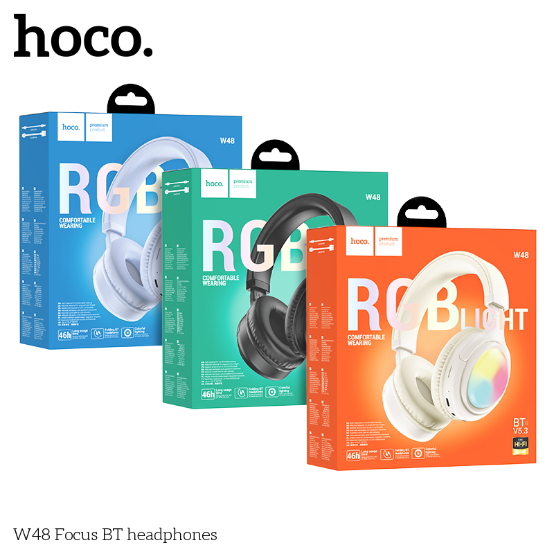 Tai nghe Bluetooth Hoco W48 (46h) Headphone chụp tai pin trâu chính hãng [BH: 1 NĂM]