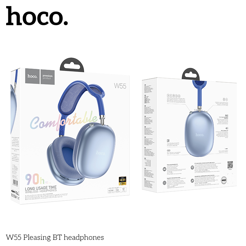Tai nghe headphone bluetooth HOCO W55 chụp tai siêu đẹp [BH 1 Năm]