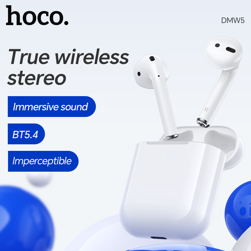 Tai nghe bluetooth HOCO DMW5 kiểu airpods 2 chính hãng [BH 1 Năm]