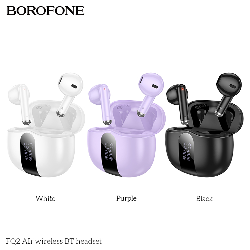 Tai nghe bluetooth BOROFONE FQ2 true wireless kiểu dáng AIRPODS chính hãng [BH 1 năm]