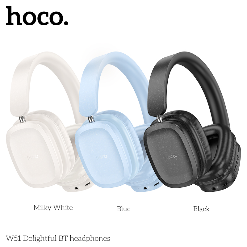 Tai nghe Bluetooth Hoco W51 (46h) Headphone chụp tai pin trâu chính hãng [BH: 1 NĂM]