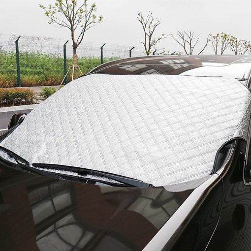 Tấm Bạt Che Nắng kính lái trước ô tô 3 lớp có Tai Kẹp vào 2 bên cánh cửa trùm xe hơi tiện lợi [BH: NONE]