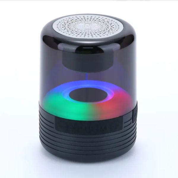 Loa bluetooth T&G TG-369 mẫu loa tròn trong suốt kèm đèn led siêu đẹp [BH 1 năm]