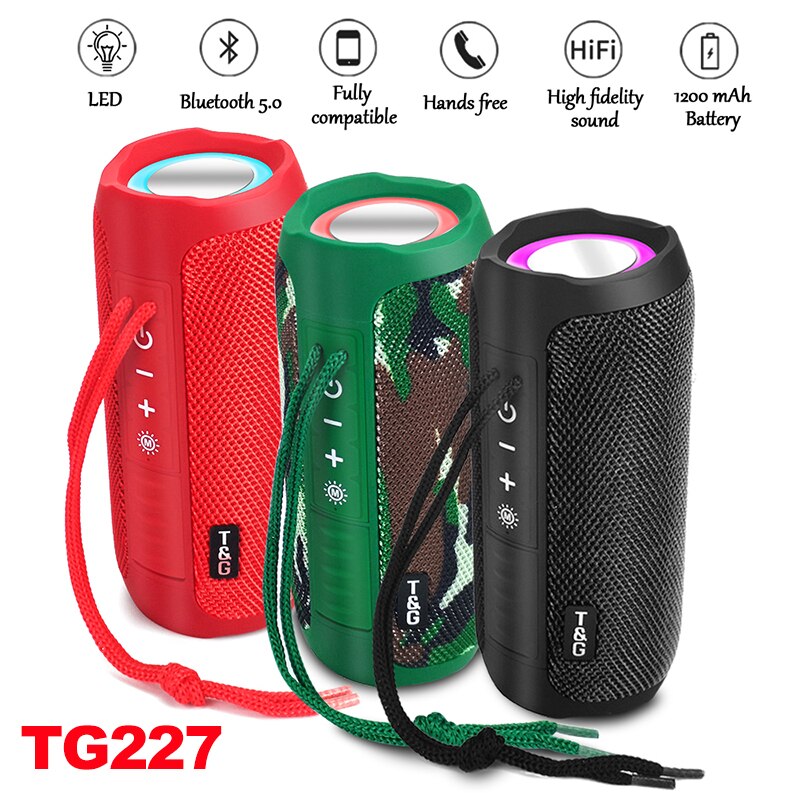 Loa bluetooth TG-227 có đèn led vs dây đeo nghe siêu hay chính hãng [BH 6 tháng] / pktn sale