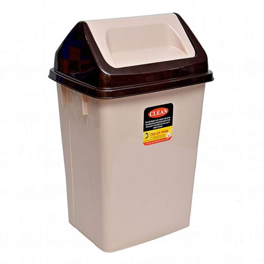 Thùng đựng rác văn phòng nắp lật size vừa 33x27x50cm [BH: NONE]