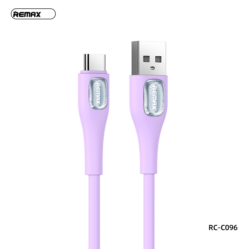 Cáp sạc nhanh 2.1A Remax RC-C096 Type C (a-c, usb ra Type C) 1m chính hãng [BH: 1 NĂM]