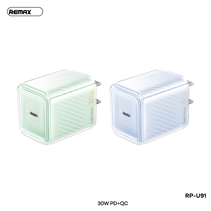 Cóc sạc REMAX RP-U91 CN sạc nhanh 30w +Qc3.0 cóc 1 cổng Type C chính hãng
