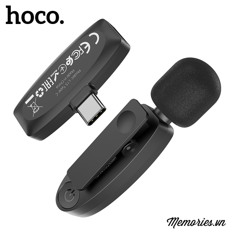 Micro không dây thu âm HOCO L15 type-c livestream youtube chính hãng [BH 1 năm]