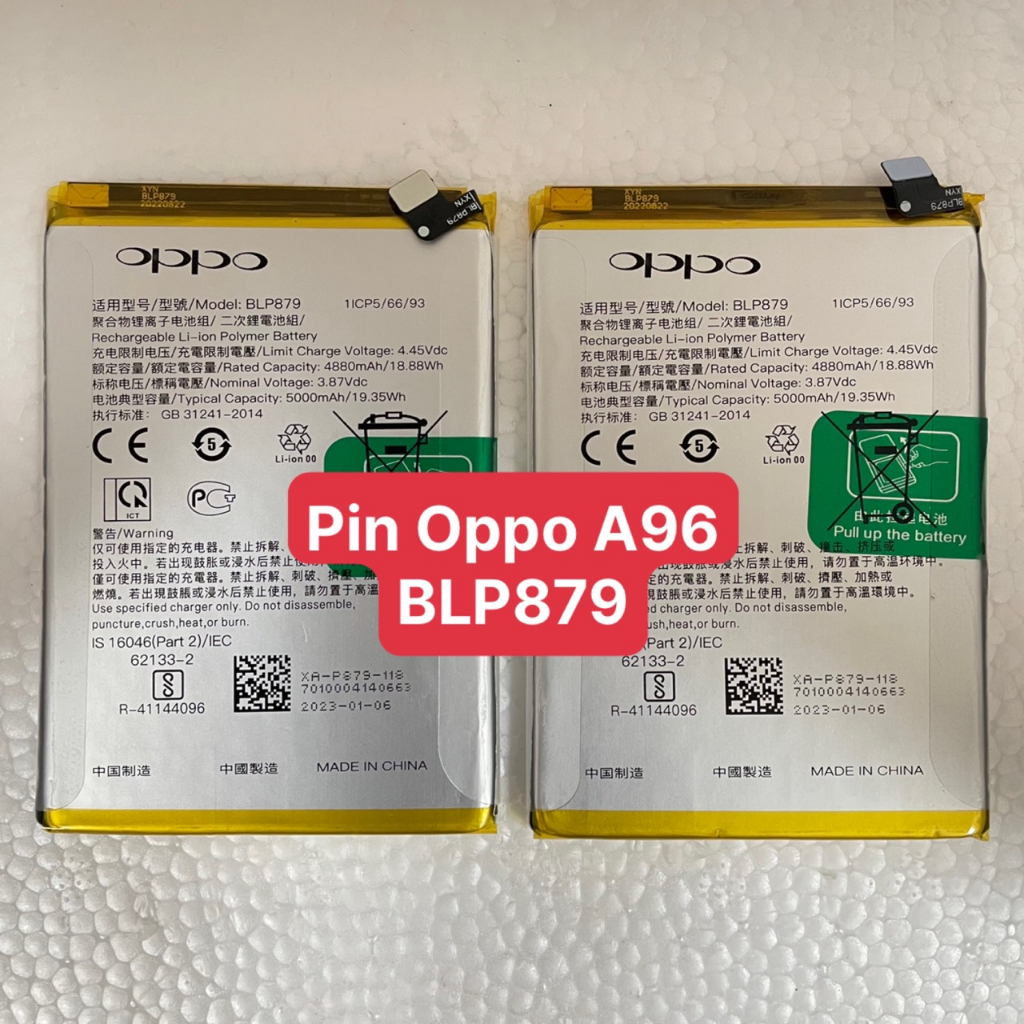 Pin điện thoại Oppo A36, Oppo A96, BLP879  (Khách mua tự thay) [BH: 6 Tháng]