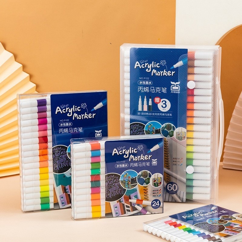 Túi zip 60 màu Acrylic maker chống nước giúp bé thỏa sức sáng tạo với tranh vẽ [BH: NONE]