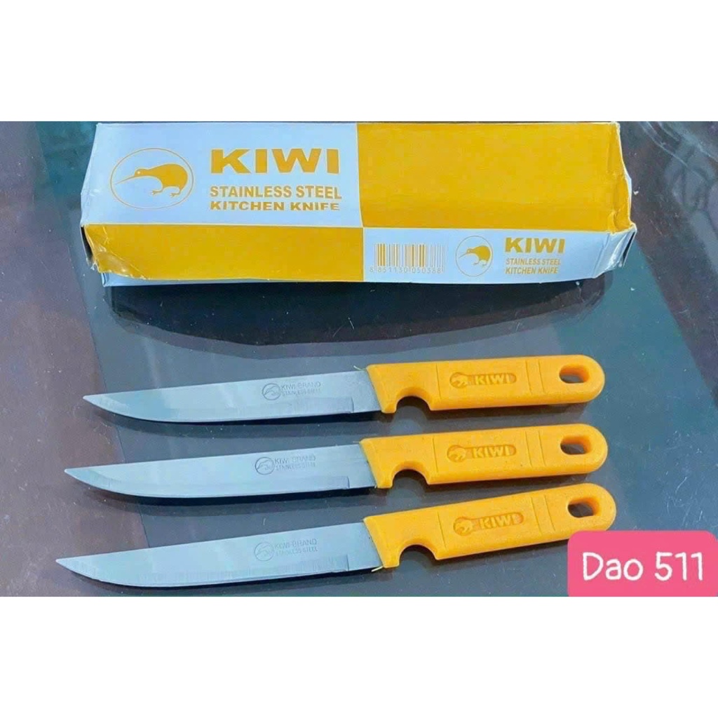 Combo 2 Dao thái lan Kiwi 511 siêu bén gọt hoa quả, trái cây mũi nhọn cán vàng [BH: NONE]