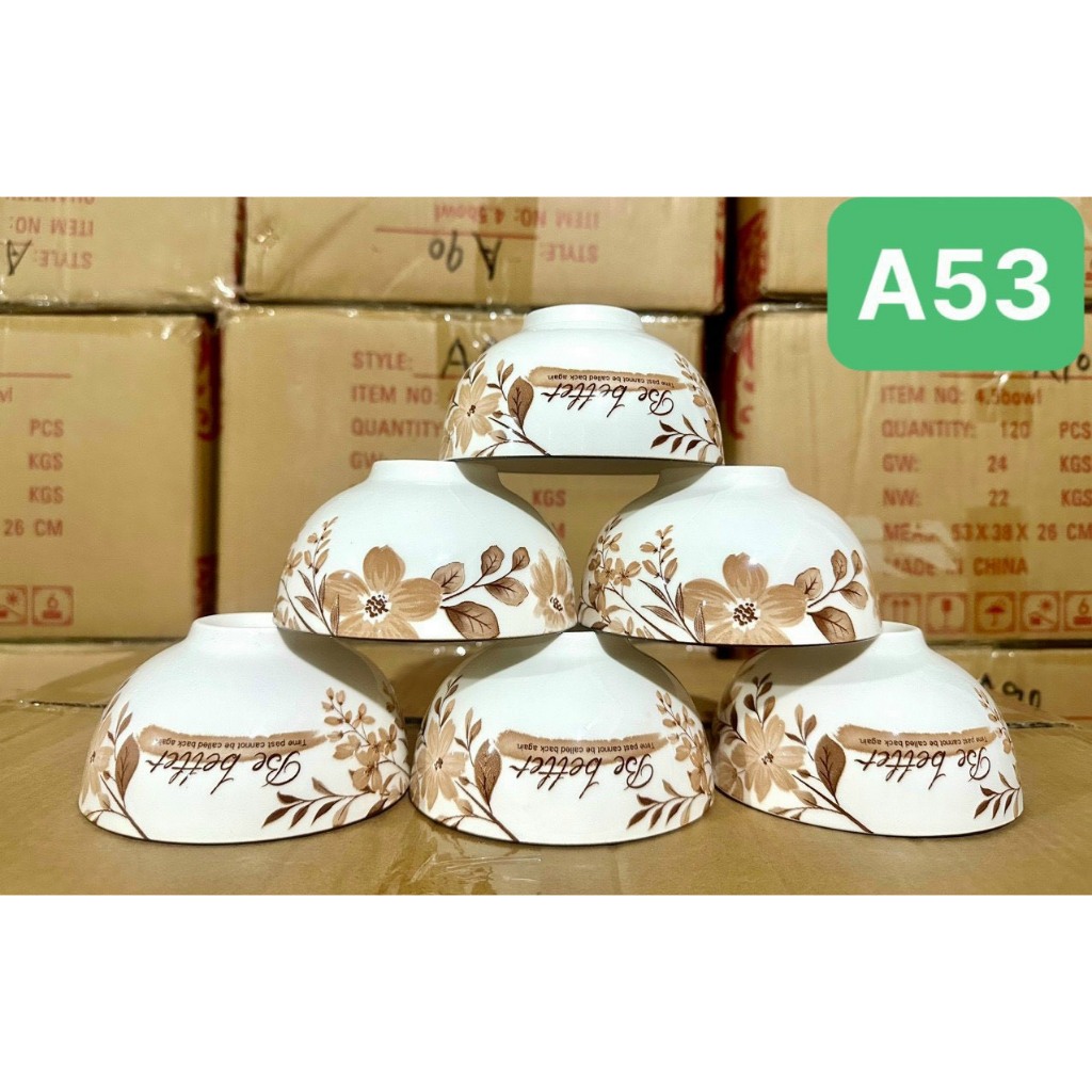Hộp 10 chén cơm sứ BE BETTER họa tiết hoa văn xinh xắn- mẫu hoa ngẫu nhiên [BH: NONE]