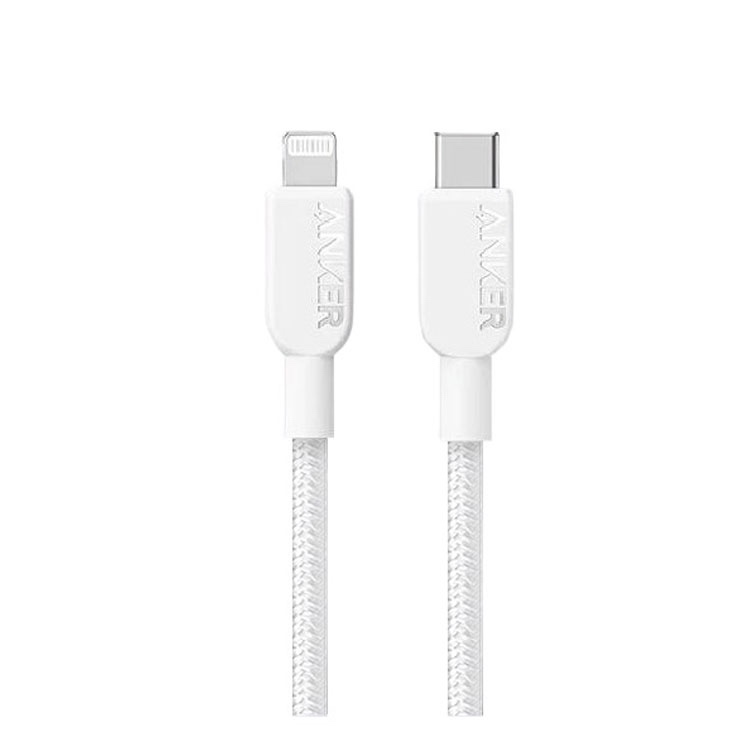 Cáp sạc nhanh Anker A81A5 (C-L 0.9m) dây dù type c ra iphone lightning chính hãng [BH 1 năm]
