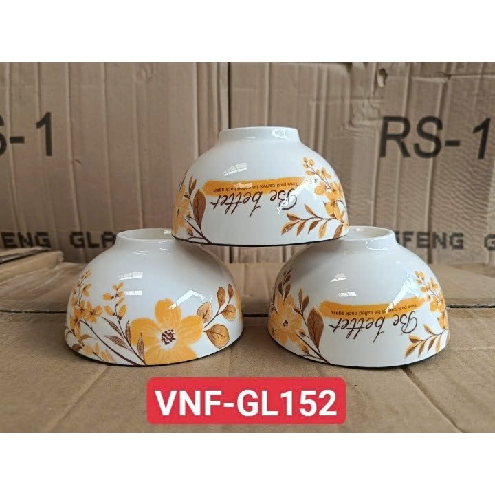 Hộp 10 chén cơm sứ BE BETTER họa tiết hoa văn xinh xắn- mẫu hoa ngẫu nhiên [BH: NONE]