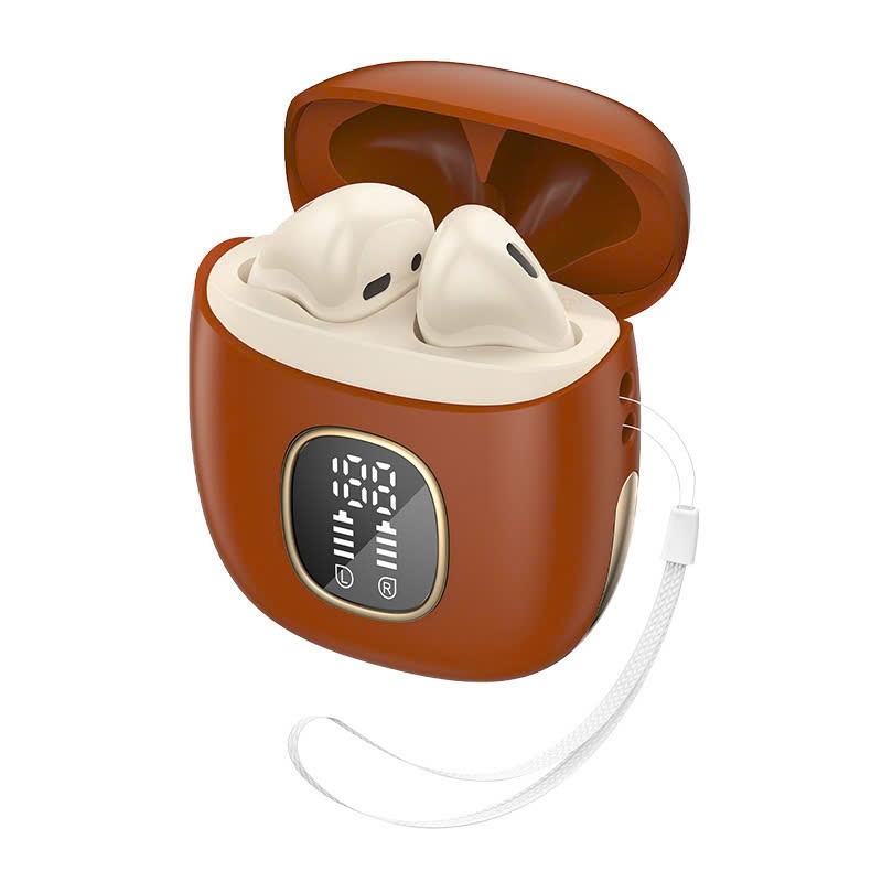 Tai nghe bluetooth Wirless Earphone J-25 kèm doc sạc có màn hình hiển thị, không nút cao su [BH: 6 tháng]