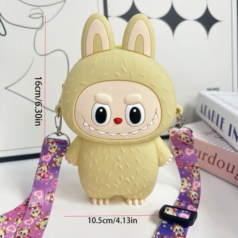 Túi đeo chéo silicon cho bé hình LABU siêu dễ cưng hot trend cho bé [BH: NONE]