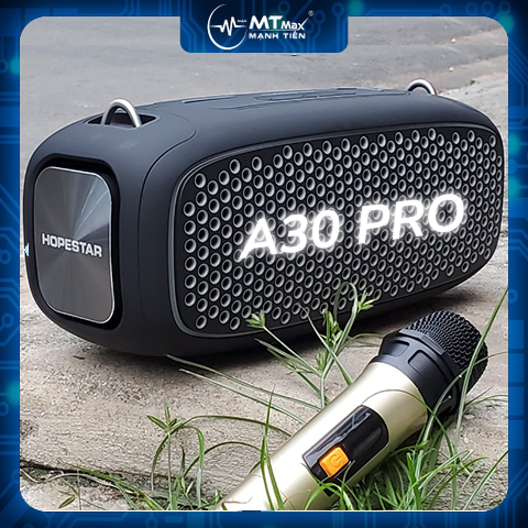 Loa bluetooth Karaoke HOPESTAR A30 Pro siêu to KÈM 1 MICRO KHÔNG DÂY có dây treo đèn led siêu đẹp cực hay [BH 6 Tháng]