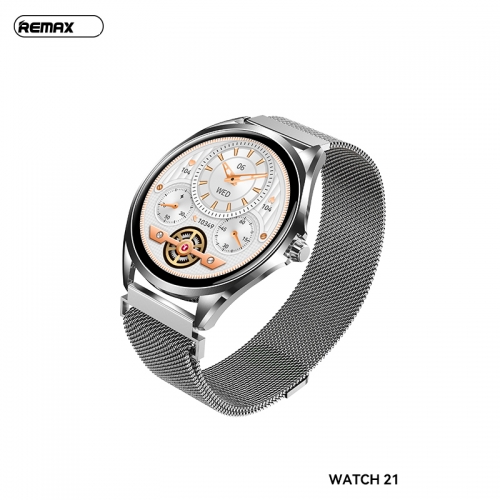 Đồng hồ thông minh REMAX Watch 21 mẫu mặt tròn dây thép siêu sang [BH 1 Năm]