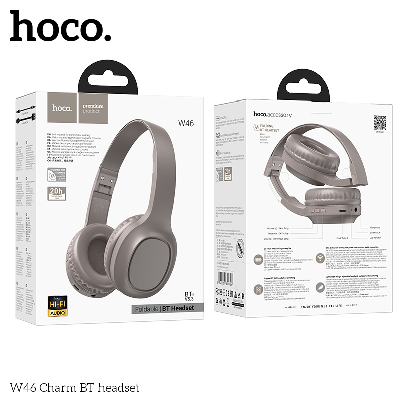 Tai nghe bluetooth HOCO W46 headphone chụp tai siêu đẹp chính hãng [BH 1 năm]