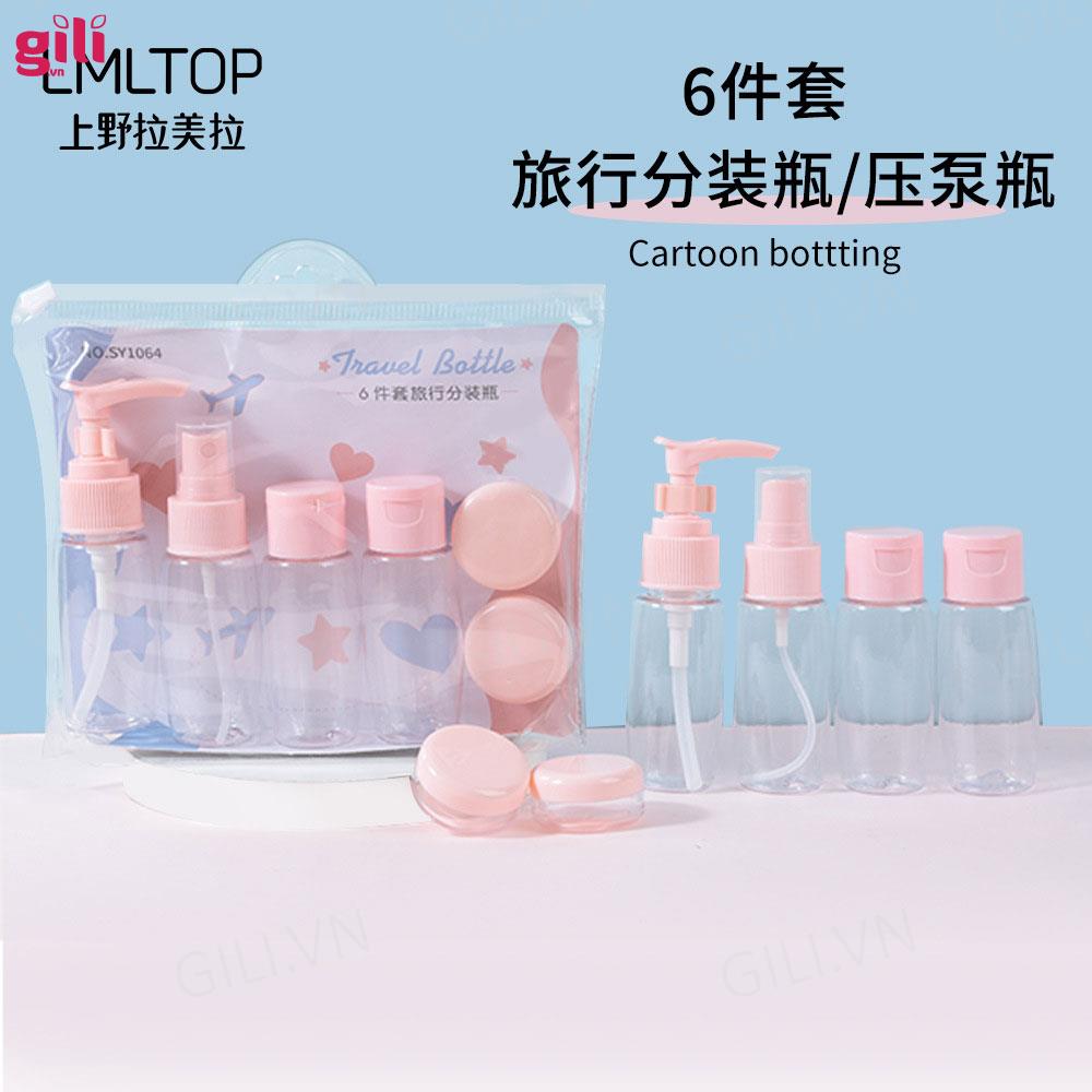 Dụng cụ chiết nước hoa, mỹ phẩm du lịch 6 món / pktn sale