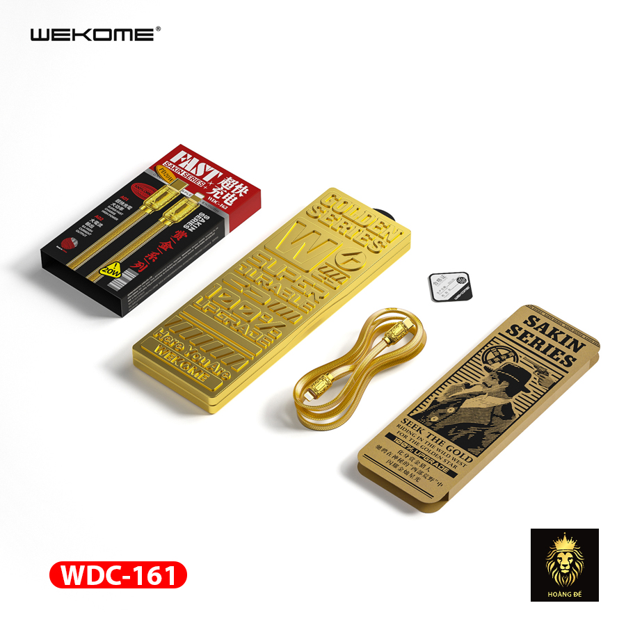 Cáp sạc nhanh 6A micro Wekome WDC-161m samsung micro hộp sắt xịn chính hãng [BH 1 năm]