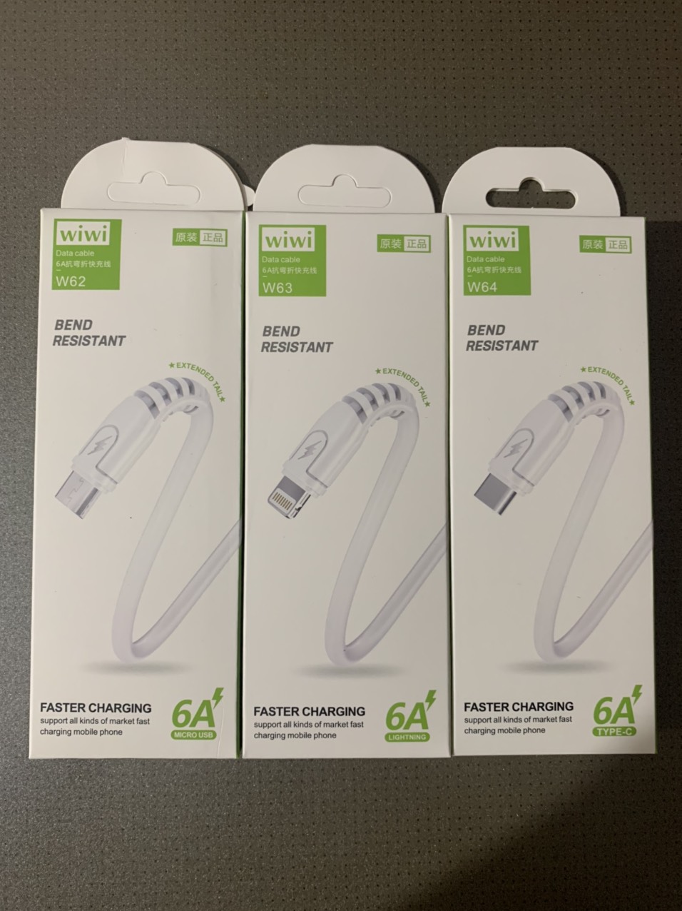 Cáp sạc nhanh 6A kèm truyền dữ liệu USB WIWI W64 usb ra TYPE C chính hãng [BH 6 THÁNG]